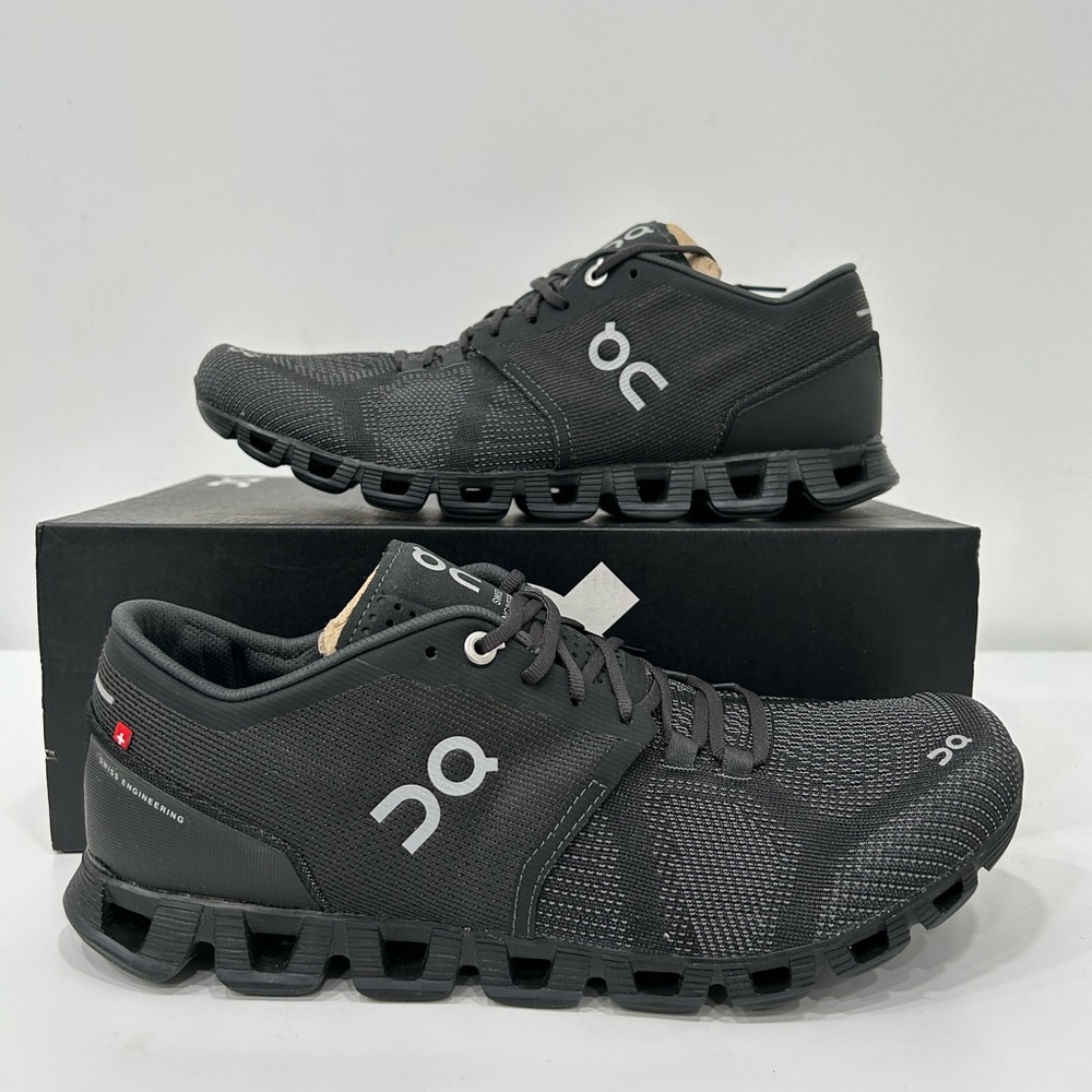 On Cloud X Running Shoes Sneaker Athletic Black /Asphalt Men size 9 New in Box